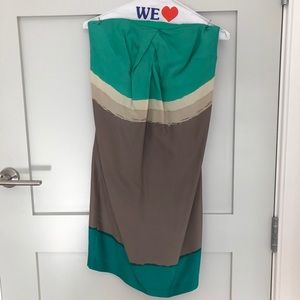 Reiss strapless silk dress